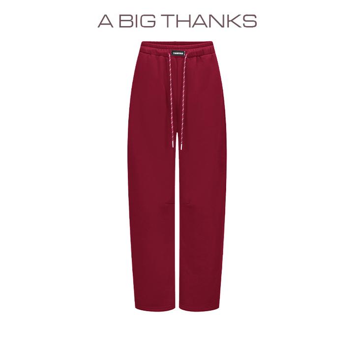 ABIGTHANKS设计师品牌百搭宽松弯刀休闲裤（加绒款） ABT2022467