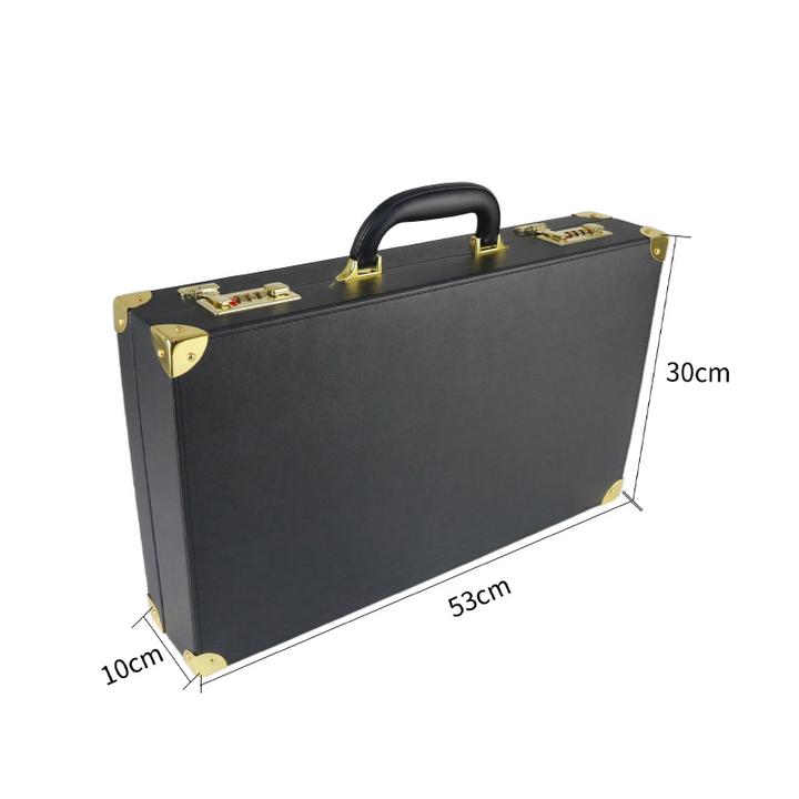 【S10】牛皮复古公文箱-内置挂钩-自由组合-可改密码