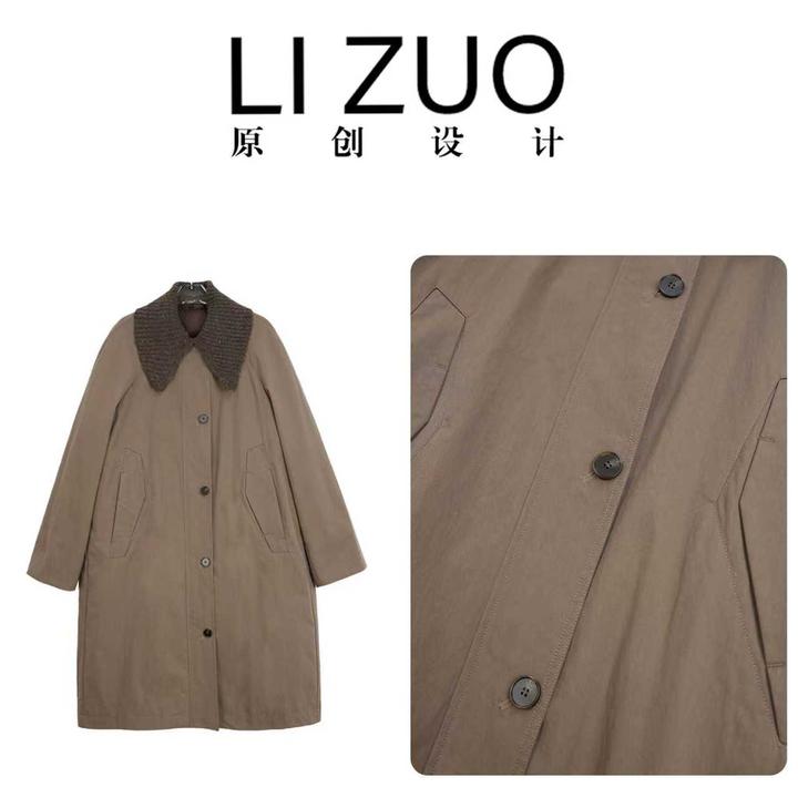 大码一衣三穿时尚休闲风衣外套叠穿90白鸭绒毛织领羽绒服外套9661