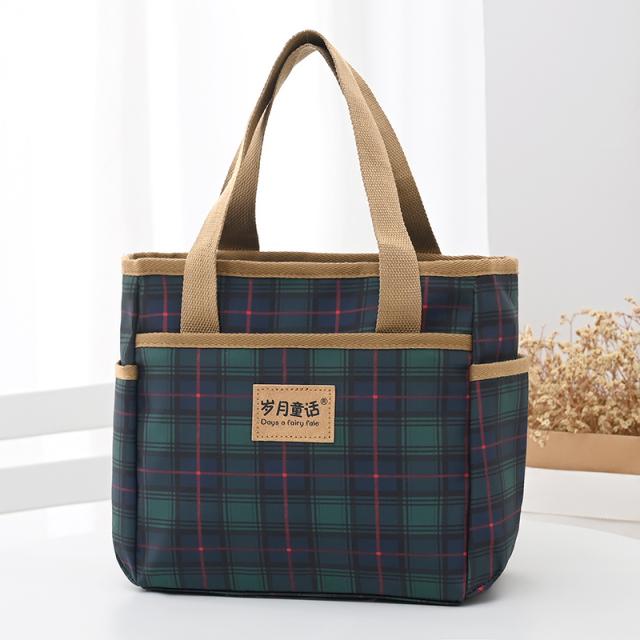 学生饭盒袋手提包带饭袋子上班便当袋餐盒包大容量午餐包手拎布包