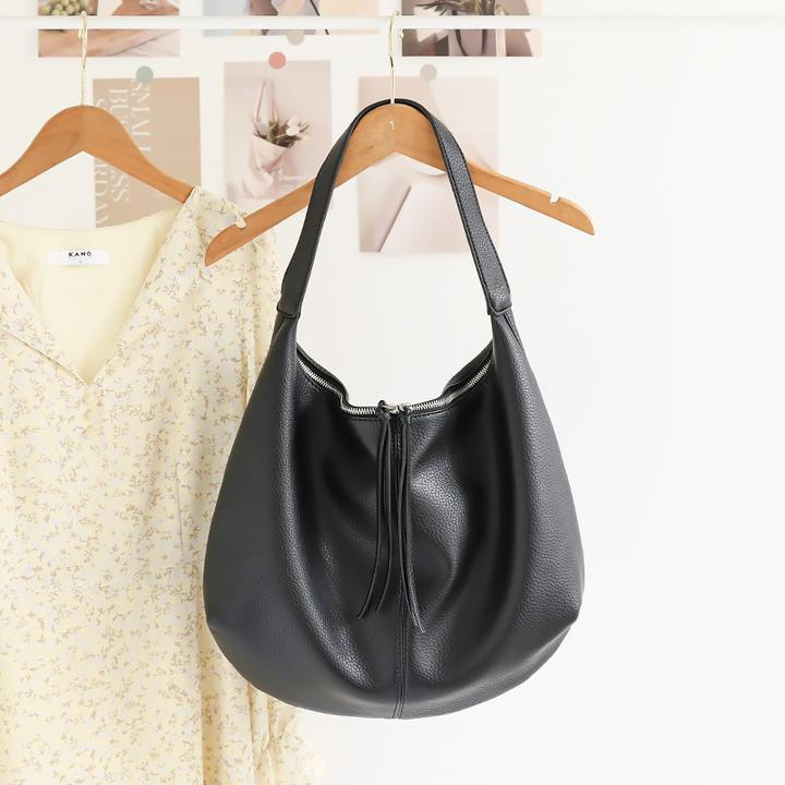 韩版复古质感软皮托特包女小众设计单肩腋下包时尚百搭通勤手提包