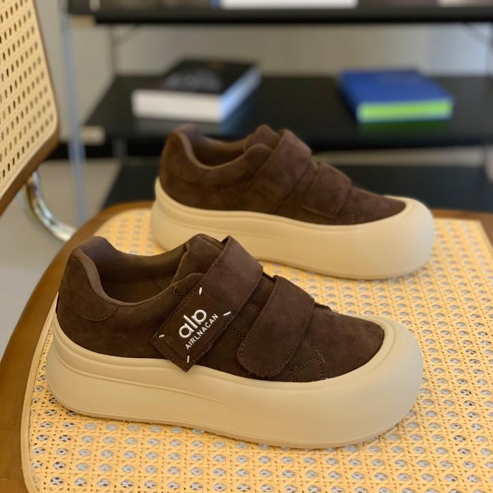 爆款魔术贴面包鞋女2025秋季超火厚底大头鞋丑萌减龄时尚百搭板鞋