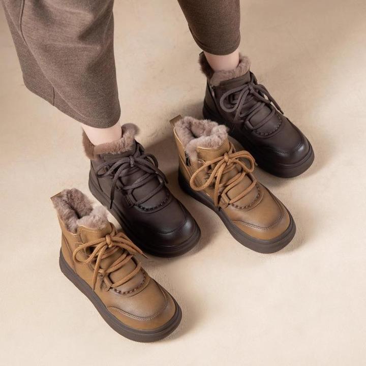 范哲萨超软妈妈鞋棉鞋加绒保暖雪地靴加厚底中年短靴子女鞋秋冬季