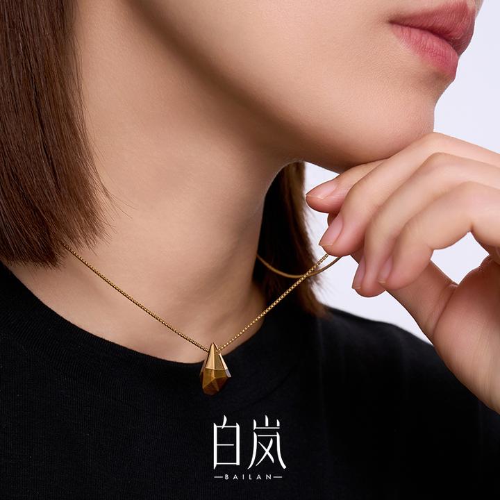【8月新品】关山项链简约轻奢虎睛石项链女设计吊坠锁骨链XL5702