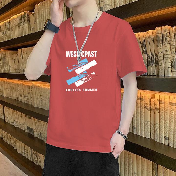 皓一优品帅气男士短袖t恤冰丝短袖男夏季打底衫休闲百搭短t恤男