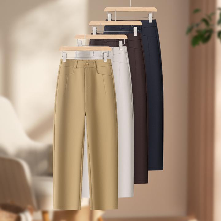 高腰窄版哈伦裤2025秋季新款休闲女裤小个子百搭宽松西装直筒裤