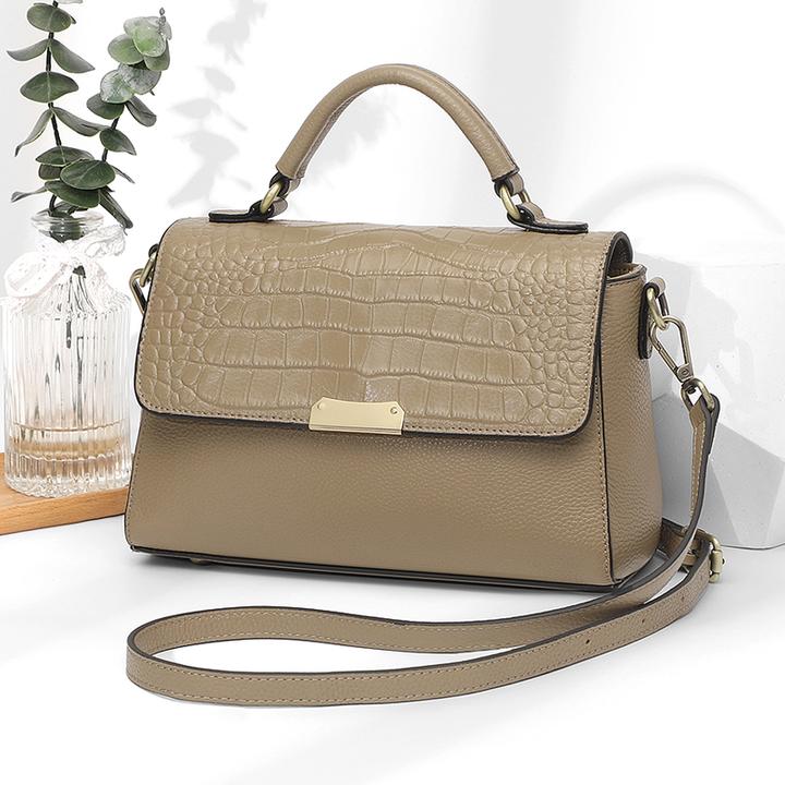 真皮鳄鱼纹女士包包2025年新款防盗大容量逛街通勤送妈妈礼单肩包