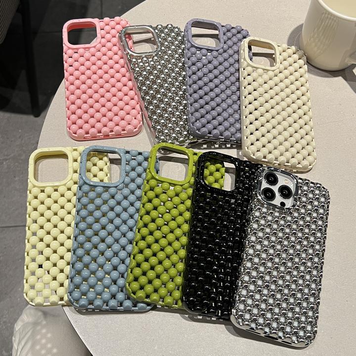 适用苹果iPhone16promax纯色大孔透气散热防摔硅胶软壳手机保护套