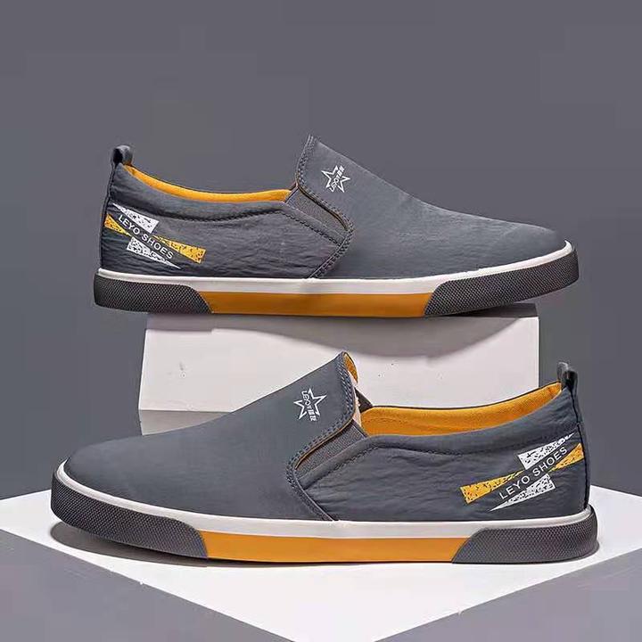 【断码清仓】帆布鞋男防水春夏秋懒人鞋休闲开车低帮潮流雨伞布一蹬