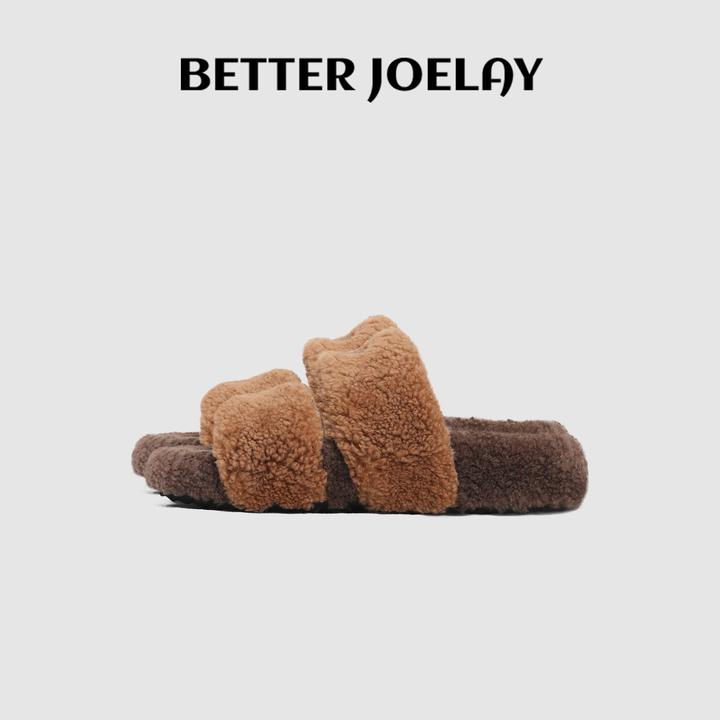 BETTER JOELAY-【绒绒小拖】休闲设计感秋冬时尚拖鞋百搭舒适X108