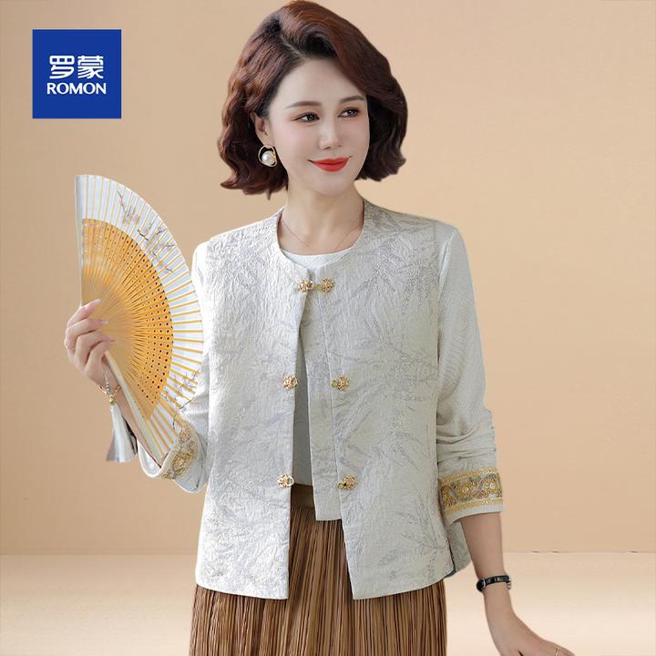 新中式妈妈秋装马甲套装2025新款洋气中老年女装春秋外套国风上衣