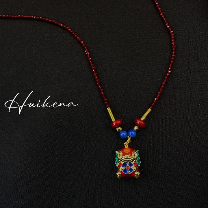 HUIKENA【狮来运转】神兽狮子时尚潮流国风原创项链NA104