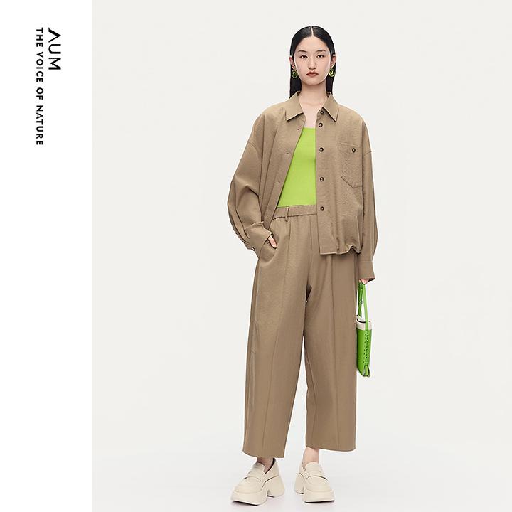 【轻松套装系列】AUM噢姆25年秋季休闲复古宽松短外套M1FZ30128