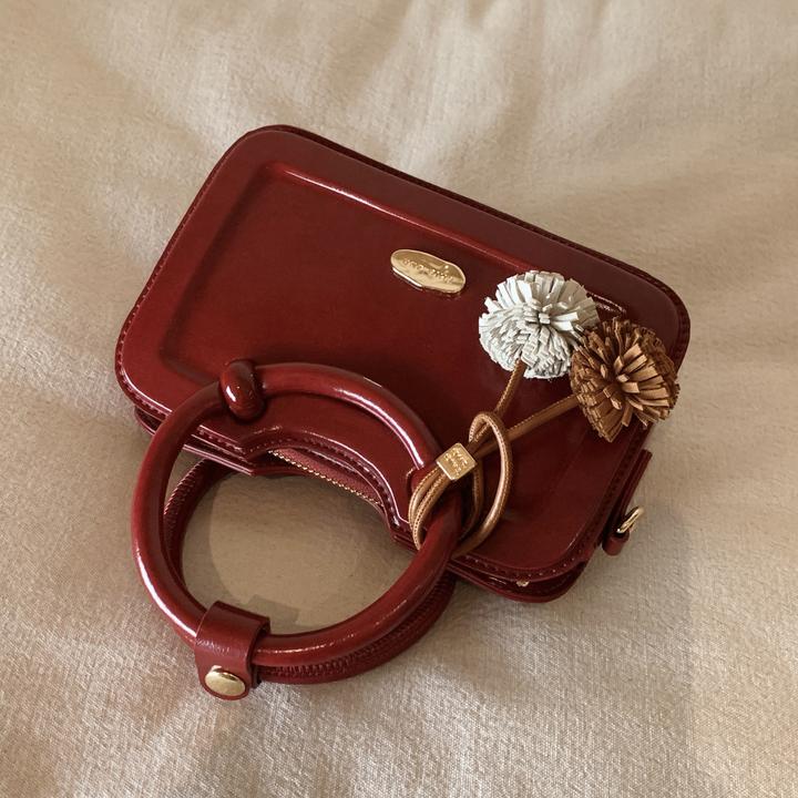 南风Chio2nd巴黎时尚暮色手提包女士2025新款红色包包斜挎包