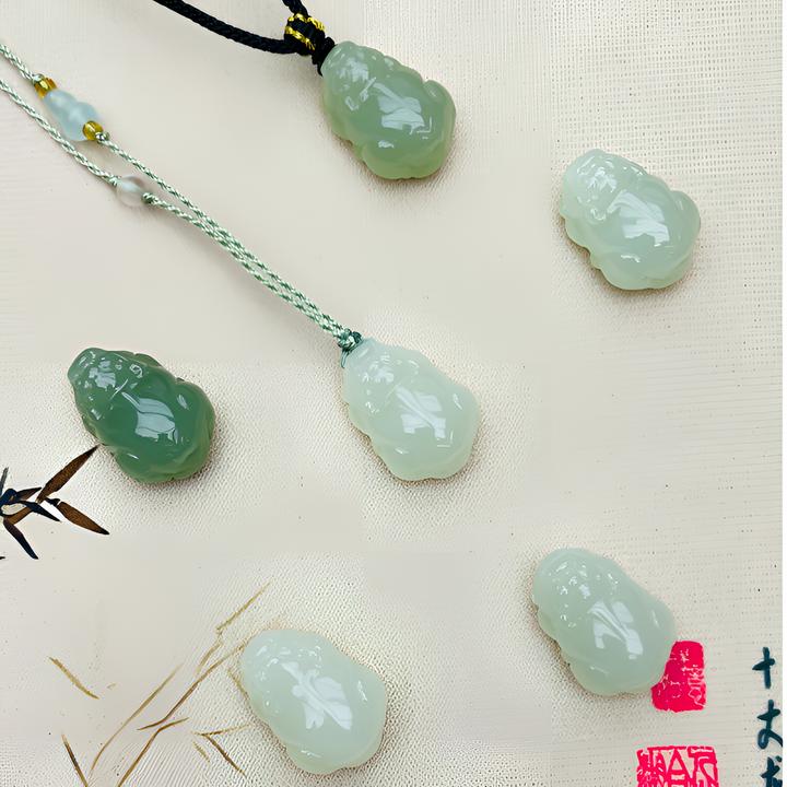 天然和田玉青海料复古风高约23mm貔貅时尚款吊坠多样性发一件