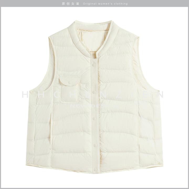 【我是露露】“樱桃谷白鸭绒”冬季新款圆领单排扣设计保暖羽绒外套