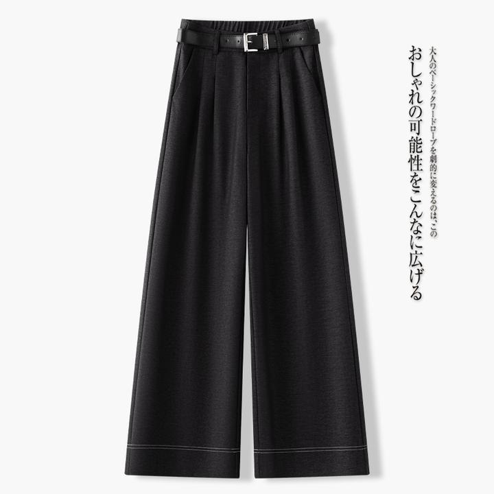 高腰黑色阔腿牛仔裤女春秋季2025新款宽松显瘦小个子九分直筒裤子