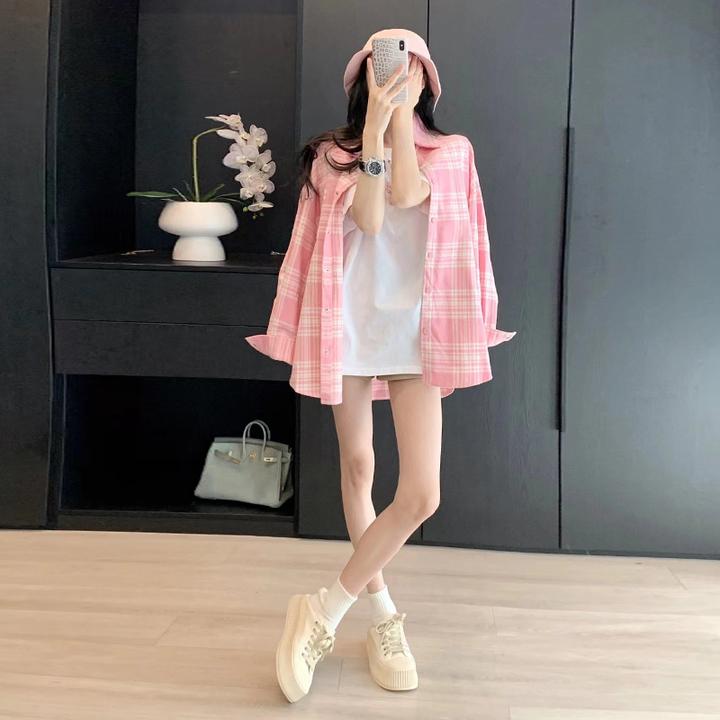 宽松衬衫外套女2025年新款甜美减龄洋气高级感长袖时尚百搭上衣