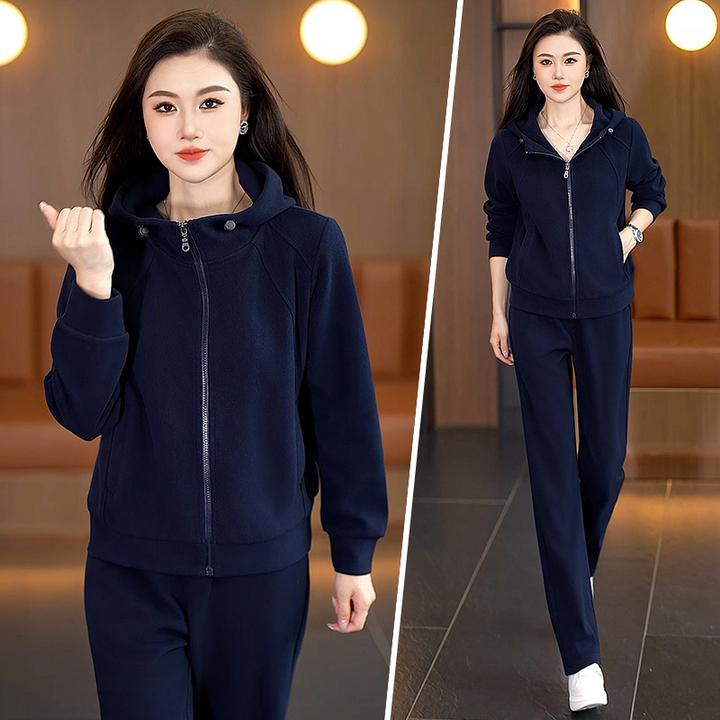 卫衣套装女秋季洋气减龄小个子高级休闲运动服气质显瘦遮肉两件套