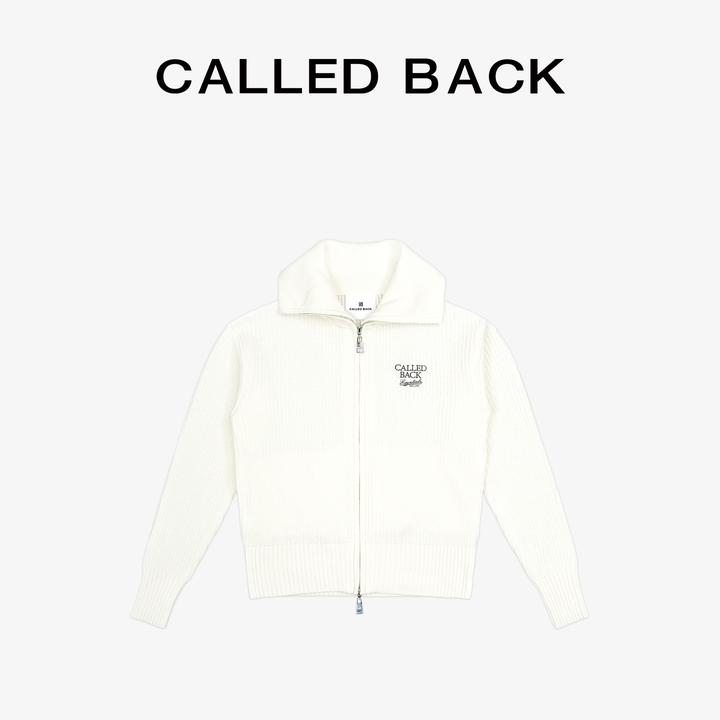 CALLED BACK秋季新款刺绣百搭翻领休闲毛衣针织开衫外套女