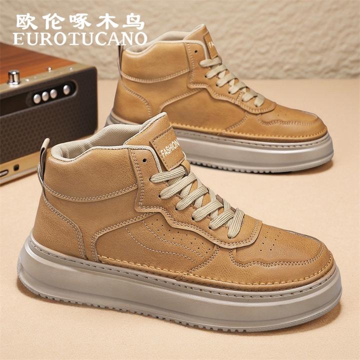 欧伦啄木鸟EUROTUCANO男鞋冬季马丁靴休闲运动板鞋子男款工装潮鞋