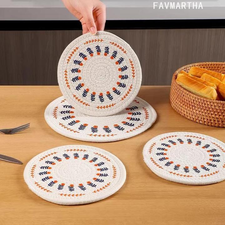 棉麻编织隔热垫家用餐垫盘碗垫砂锅垫杯垫茶杯垫壶垫防烫餐桌垫