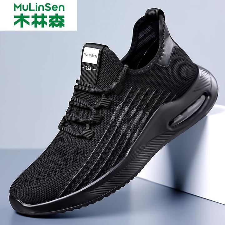 木林森男鞋男士夏季轻便网面鞋潮流时尚百搭网面透气飞织运动潮鞋