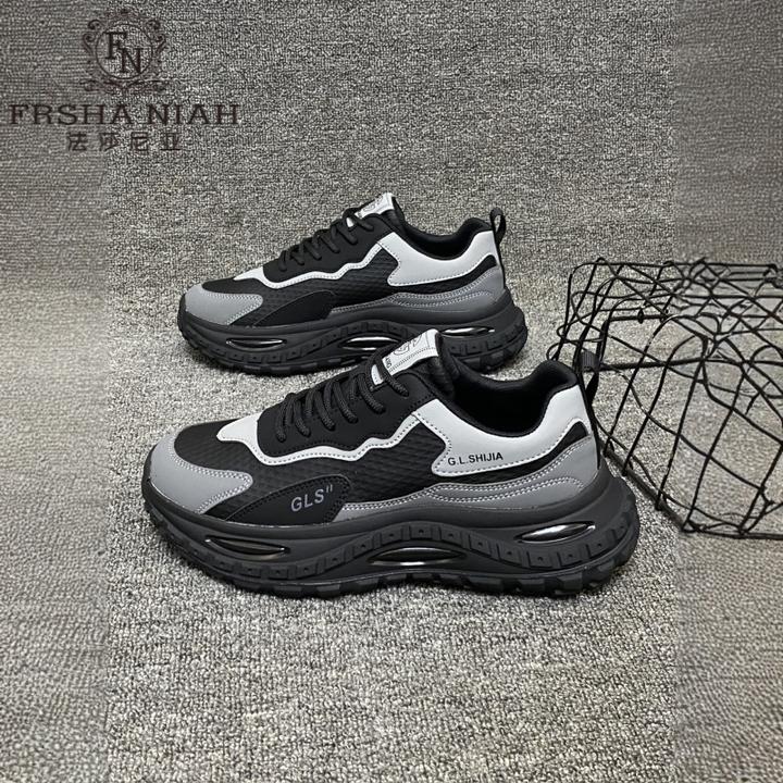 法莎尼亚男款减震厚底老爹鞋秋新款青少年透气户外防滑运动休闲鞋
