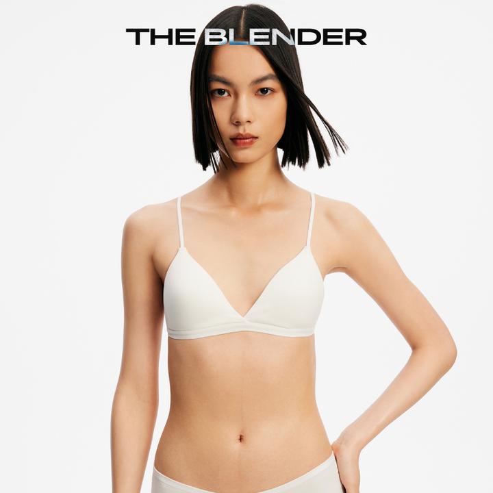 The Blender25秋可拆卸胸垫细肩带琥珀流光美背可外露三角杯内衣