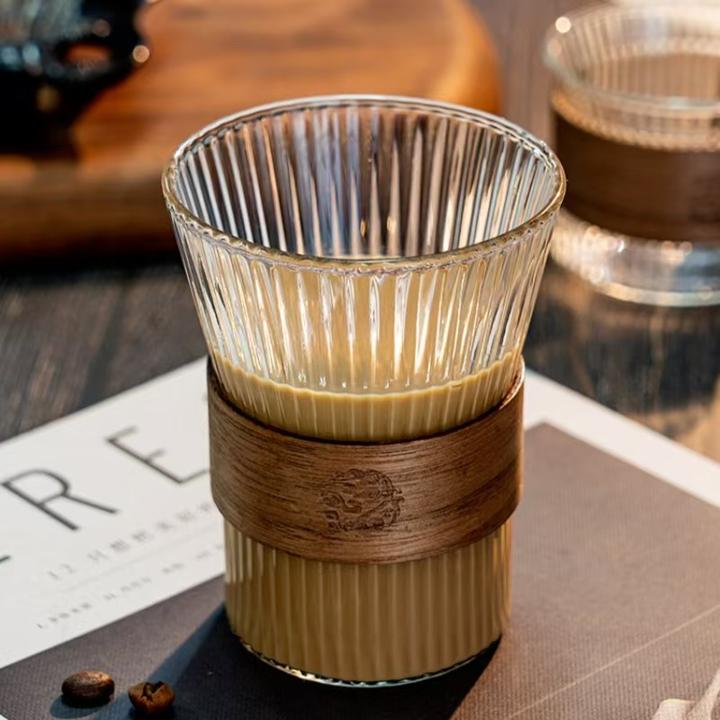 美式家用透明复古玻璃水杯手冲挂耳咖啡杯泡茶杯高颜值网红便携