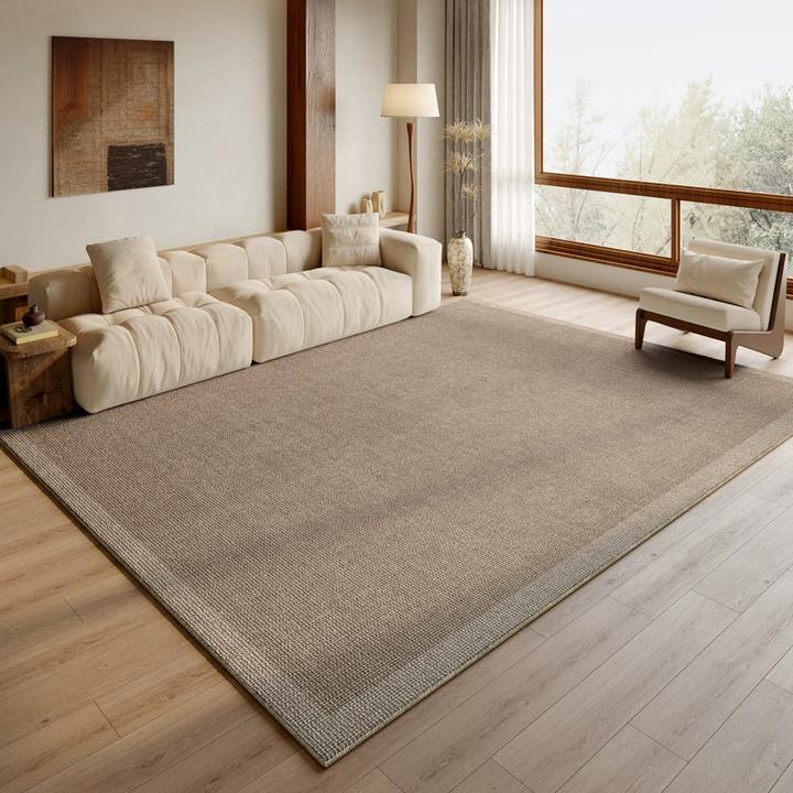 仿剑麻地毯客厅免洗可擦亚麻原木风家用耐脏卧室2026新款秋季地垫