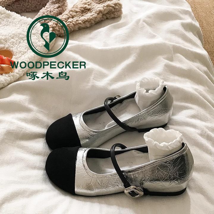 啄木鸟法式复古内增高玛丽珍鞋女2025夏季新款软底配裙子芭蕾舞鞋