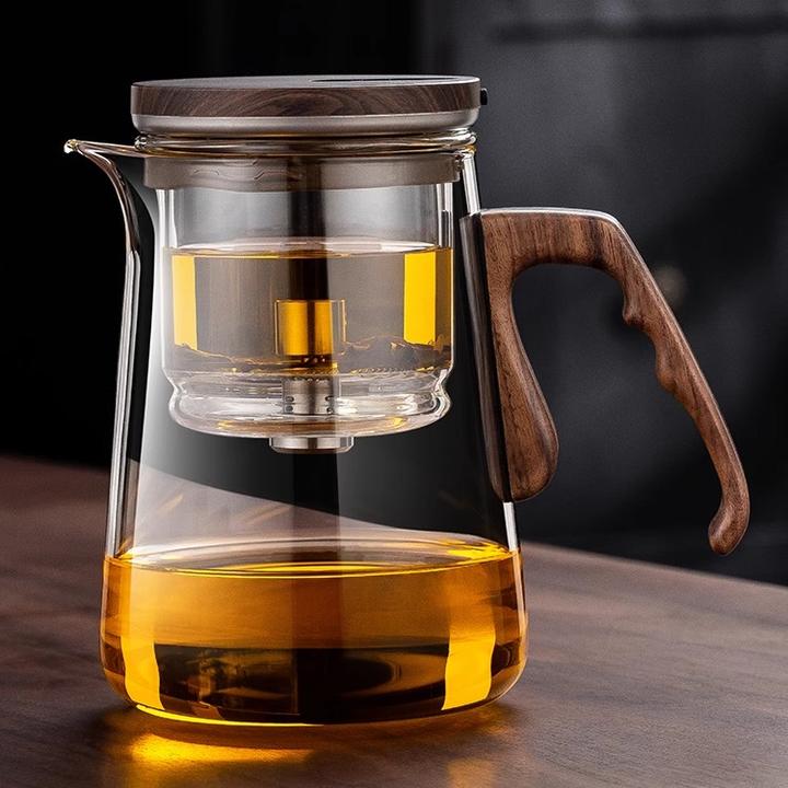 磁吸飘逸杯泡茶壶一键茶水分离懒人泡茶神器家用高档耐热玻璃茶杯
