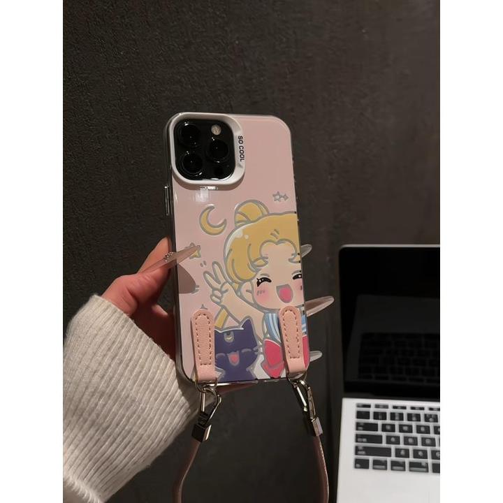比耶美少女适用苹果17手机壳iPhone16pro彩银华为p小众oppo小米15