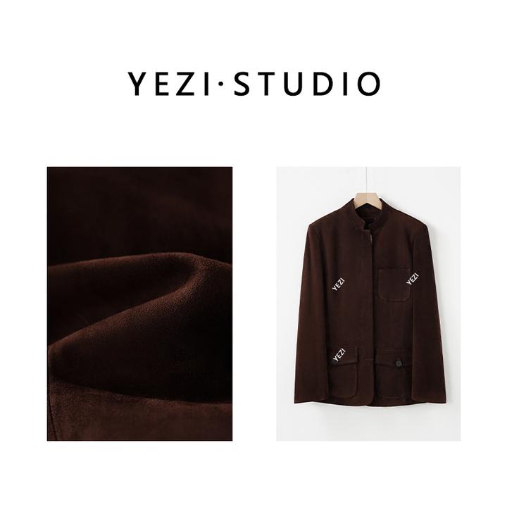 【现货直发】【精英系女主】北非進口羊皮胚立领中山装皮衣25324014