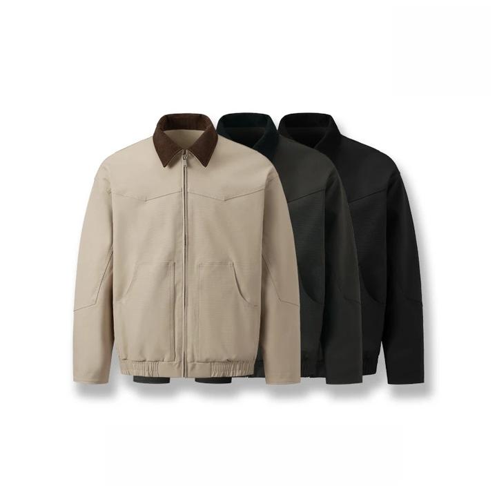 【品牌撤柜】时尚百搭男装翻领硬汉风男士立领夹克户外拉链秋季夹克