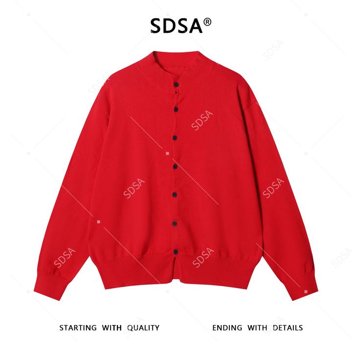 SDSA男士秋冬新款痞帅男装纯色毛衣针织衫圆领气质百搭开衫上衣