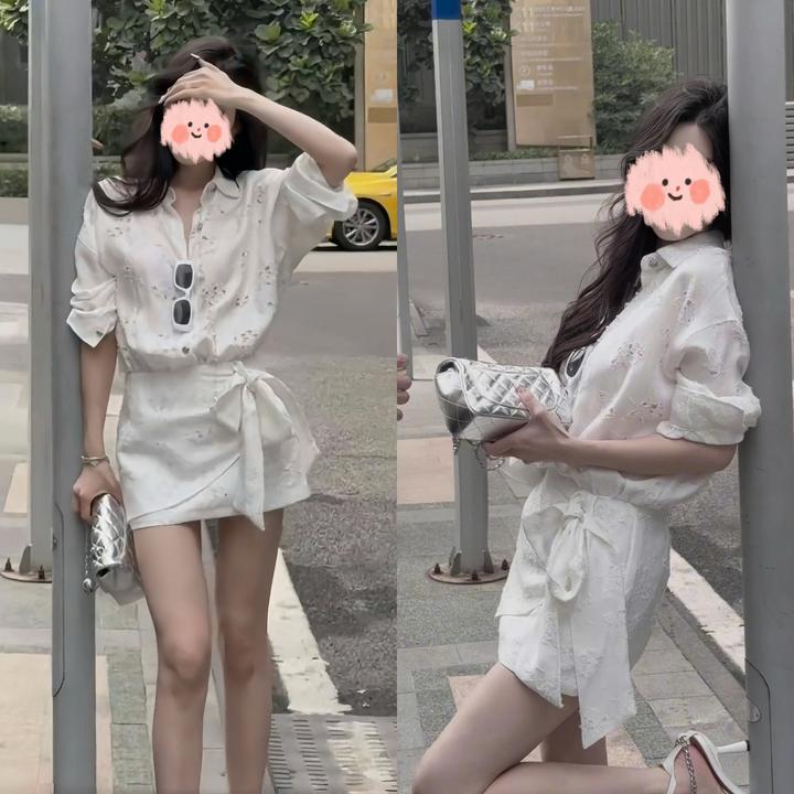 2025早春新款轻奢气质镂空钩花长袖衬衫裙女设计感修身显瘦连衣裙