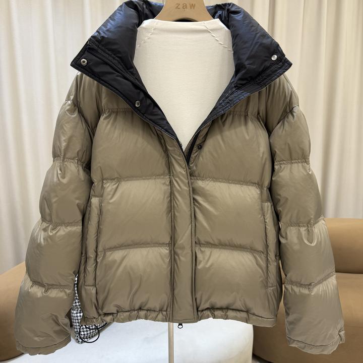 zaw大码女装胖妹妹休闲连帽羽绒服冬季白鸭绒胖mm保暖外套/25377