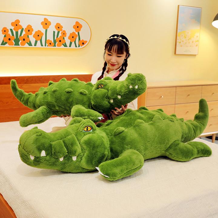 趴趴大鳄鱼抱枕长条毛绒玩具男孩布娃娃男生款抱睡觉夹腿玩偶公仔