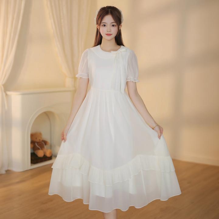 初中生高中生连衣裙夏季生日成人礼毕业典礼礼服裙学生女大童长裙