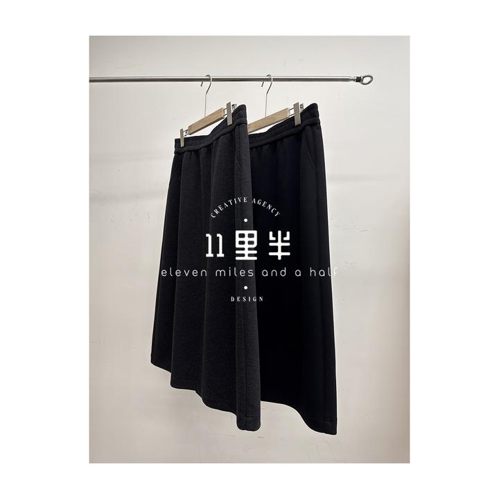 如懿&11里半专属【懂你】休闲纯色简约新品长裙气质时尚百搭半身裙