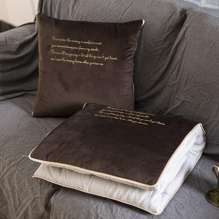 汽车抱枕被两用短毛绒车载枕头靠垫靠背垫车用靠枕车座轻保暖透气