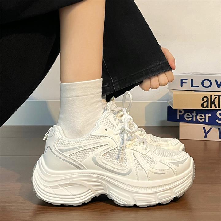 回力休闲老爹鞋ins百搭女鞋网面透气小白鞋秋季新款厚底鞋学生潮