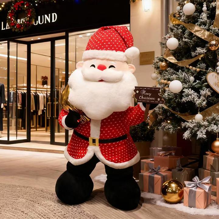 圣诞老人公仔毛绒玩具超大号酒吧玩偶门口摆件圣诞节儿童礼物女生