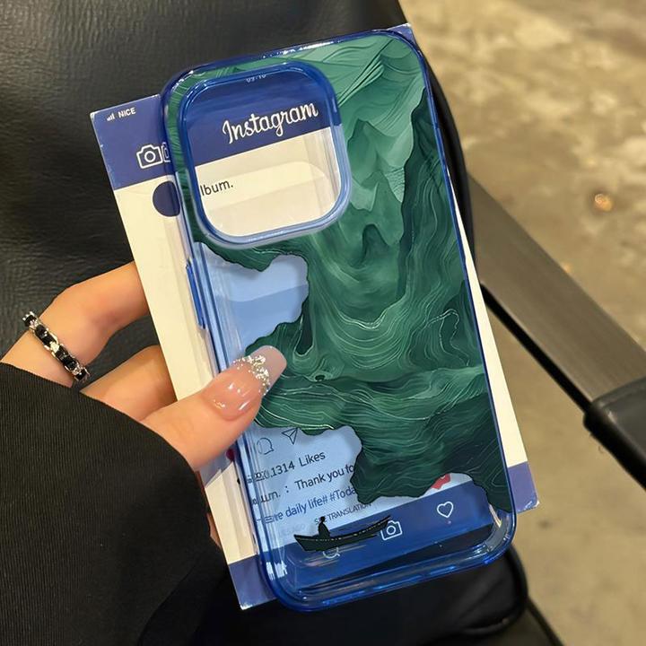 国风青山绿舟适用iPhone16苹果14_15PROMAX软胶13手机壳12防摔11X