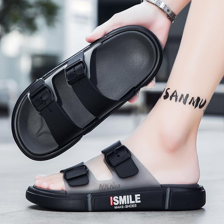 2025年新款凉拖鞋男士休闲沙滩凉鞋EVA防滑耐磨厚底户外一字拖