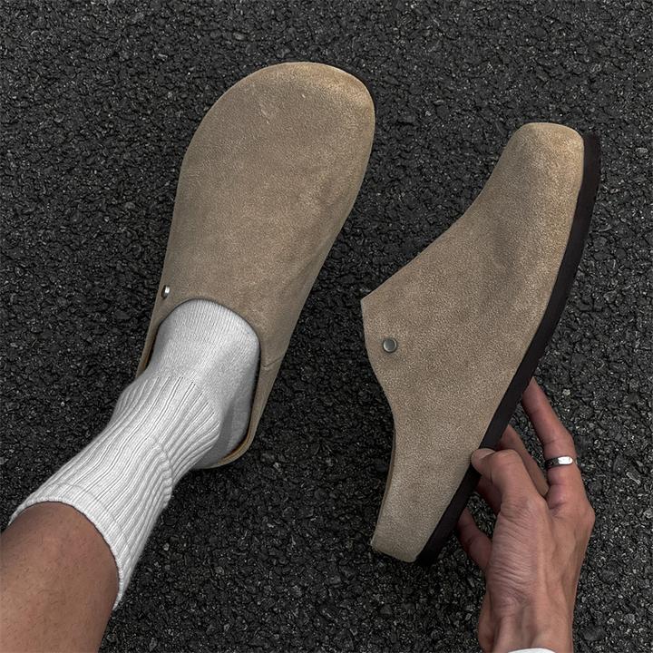 CPOZ厚底博肯鞋外穿春季新款丑萌包头一脚蹬拖鞋