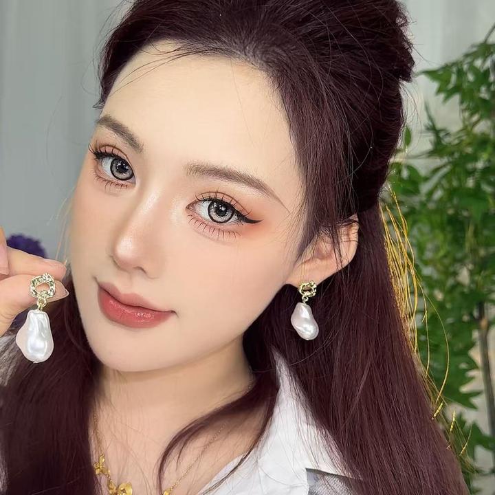 合金耳饰 气质百搭法式复古耳环法式高级感不规则异形珠珠