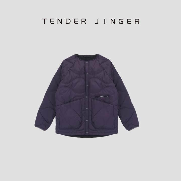 Tender Jinger双面穿绗缝圆领羽绒服T54FCC30891